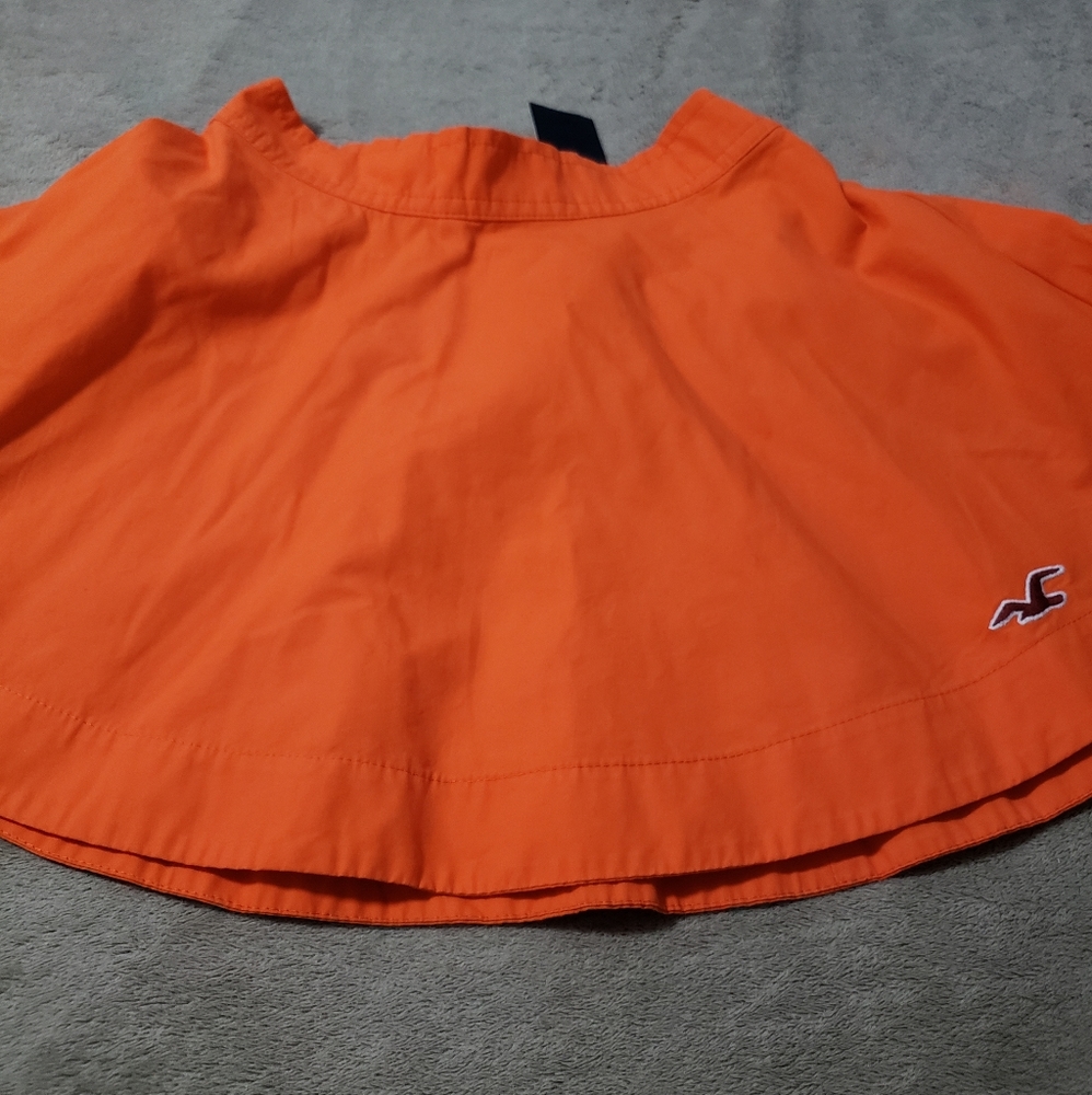 Hollister Orange Circle Mini Skirt